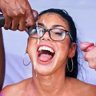 Queenie Sateen in 'QUEENIE SATEEN Sperm-Spackled Specs'